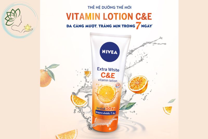 Sữa dưỡng thể Nivea Extra White C & E Vitamin Lotion chống nắng