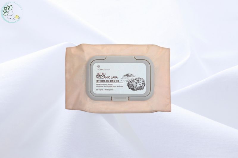 Khăn The Face Shop Jeju Volcanic Lava Pore Cleansing Wipes