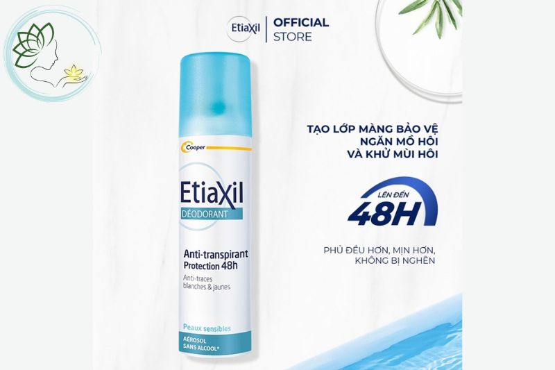 Xịt Khử Mùi Etiaxil Deodorant Anti-Transpirant Protection 48H Aérosol (Màu Xanh Dương)